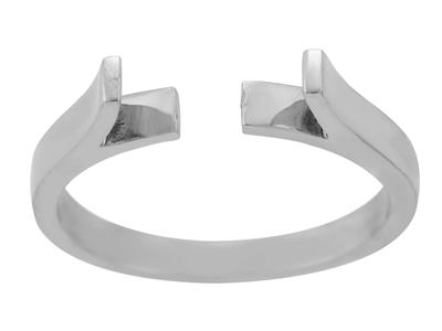 Flach Ringband, 800er Graugold. Ref. 01808 - Standard Bild - 2