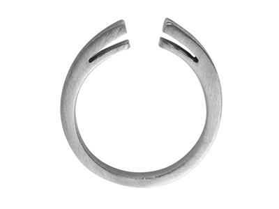 Ringkorper Mit Palmetten-riemen, 18k Weigold, Finger 50 Ref. S66