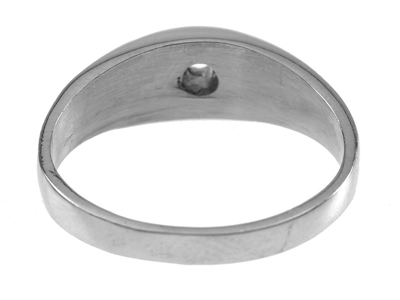 Schwerer Fassungsring Für 3 MM Stein, 800er Weigold. Ref. Bjo41