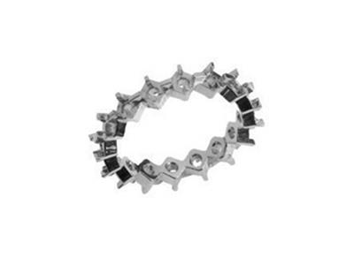 Trauring 4-krappen-fassung, 1 Reihe, Graugold 18k Pd 13,5. Ref. 360