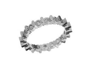 Trauring Gerade Barrette 1 Reihe, Weigold 18k Pd 13,5. Ref. 4515009