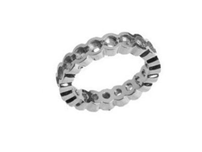 Trauring Mit Halbgeschlossener Fassung 1 Reihe, Weigold 18k Pd 13,5. Ref. 481