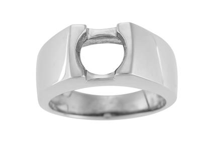 Solitär-ring Für 8 MM Große Steine,800er Graugold. Ref. Sf180-250 - Standard Bild - 2