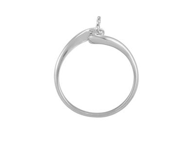 Ring Für Eine Perle Von 7 Bis 9 Mm,18k Weigold. Ref. Bg53