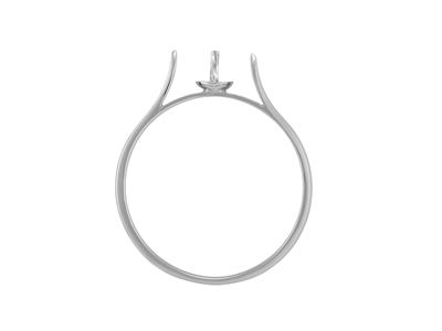 Ring Für Eine Perle Von 8 Bis 10 Mm, 18k Weigold. Ref. Gm2