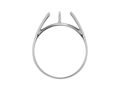 Ring Für Eine Perle Von 5 Bis 7 Mm,18k Weigold. Ref. Solo S