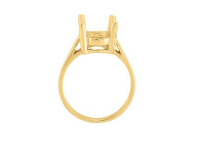 Ring In 4-krallen-fassung Für Einen Ovalen Stein Von 12 X 10 Mm, 18k Gelbgold. Ref. 15370
