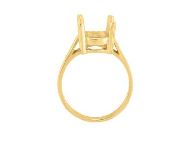 Ring In 4-krallen-fassung Für Einenovalen Stein Von 12 X 10 Mm, 18k G Elbgold. Ref. 15370