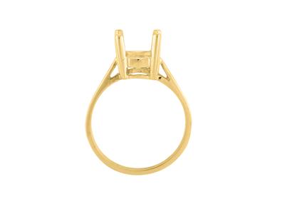 Ring In 4-krappen-fassung Für Einen Ovalen Stein Von 10 X 8 Mm, 18k Gelbgold. Ref. 15368