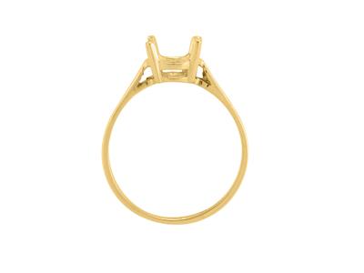 Ring In 4-krallen-fassung Für Einen Ovalen Stein Von 9 X 7 Mm, 18k Gelbgold. Ref. 15367