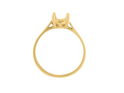 Ring In 4-krappen-fassung Für Einenovalen Stein Von 8 X 6 Mm, 18k Gel Bgold. Ref. 15363