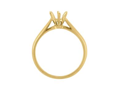 Solitär Mit 6 Krappen Für Einen 5,9mm Groen Stein, 18k Gelbgold. Ref . 25378