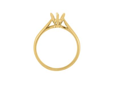 Solitär Mit 6 Krappen Für Einen Stein Von 6,1 Mm, 18 Karat Gelbgold. Ref. 25379