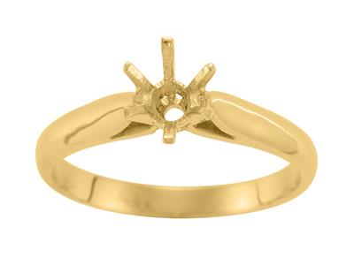 Solitär Mit 6 Krappen Für Einen Stein Von 6,1 Mm, 18 Karat Gelbgold. Ref. 25379 - Standard Bild - 2