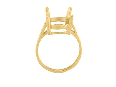 Ring In 4-krallen-fassung Für Einen Ovalen Stein Von 16 X 12 Mm, 18k Gelbgold. Ref. 15373