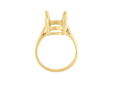 Ring In 4-krallen-fassung Für Einen Ovalen Stein Von 14 X 10 Mm, 18k Gelbgold. Ref. 15371