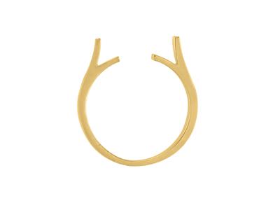 Flacher Ringhalter, 18k Gelbgold . Ref. 01808