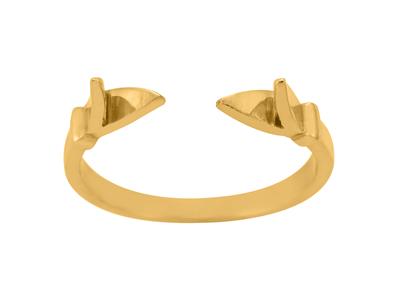 Halbrunder Ringhalter, 18k Gelbgold. Ref. 01809 - Standard Bild - 2