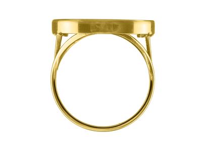 Ring Münzhalter 10 Franken, Unsichtbare Geschlossene Fassung, 18k Gelbgold - Standard Bild - 4