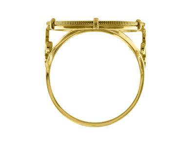 Ring Für 10-franc-münzen, 6 Krappen, Personalisierbar, 18k Gelbgold - Standard Bild - 3