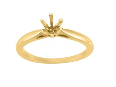 Solitär Mit 6 Krappen Für 4/4,5 MM Große Steine, 18k Gelbgold. Ref. 26002 - Standard Bild - 2