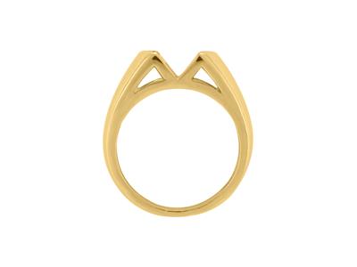 Ring Für Einen Ovalen Stein Von 10 X 6 Mm, 18k Gelbgold. Ref. 2536