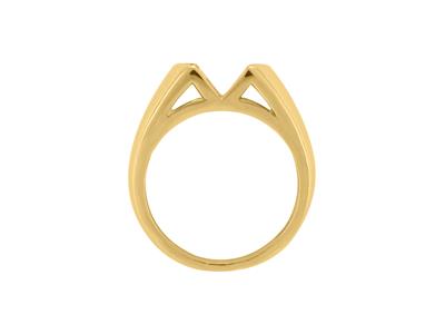 Ring Für Einen Ovalen Stein Von 10 X 6 Mm, 18k Gelbgold. Ref. 2536