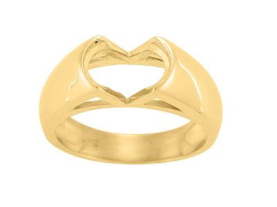 Ring Für Einen Ovalen Stein Von 10 X 6 Mm, 18k Gelbgold. Ref. 2536 - Standard Bild - 2