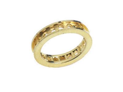 Trauring Mit Schienenfassung 1 Reihe, 18k Gelbgold. Ref. 100/5011 - Standard Bild - 1