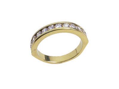 Ring Mit Kanalfassung 1 Reihe, 18k Gelbgold. Ref. 100/5011 - Standard Bild - 2
