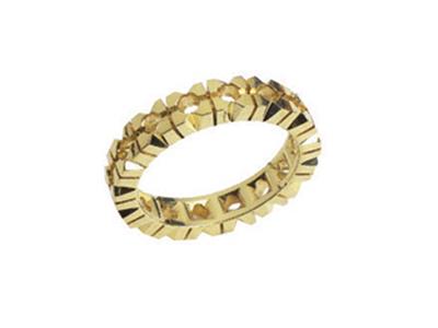 Ehering Mit 4 Griffen, 1 Reihe, Gelbgold 18k. Ref. 304 - Standard Bild - 1