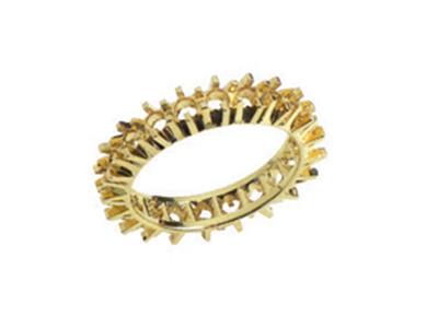 Trauring 4-krappen-fassung, 1 Reihe, Gelbgold 18k. Ref. 308