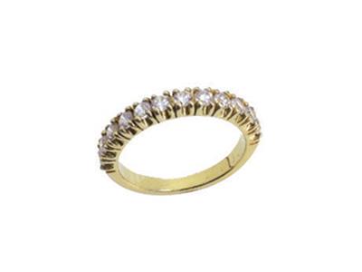Ring Mit 4-krappenfassung, 1 Reihe,18k Gelbgold. Ref. 318 - Standard Bild - 2