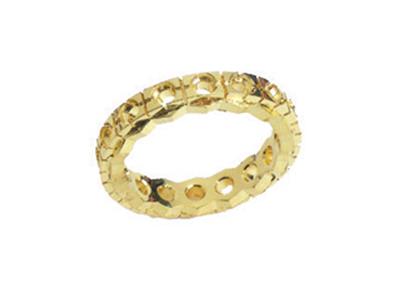 Trauring 4-krappenfassung, 1rangig,18k Gelbgold. Ref. 350