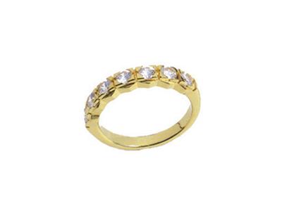 Trauring 4-krappenfassung, 1rangig,18k Gelbgold. Ref. 350 - Standard Bild - 2