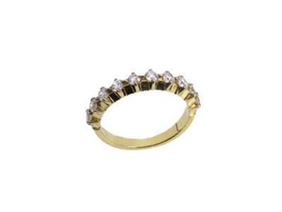 Trauring Mit 4 Krappen, 1 Reihe, Gelbgold 18k. Ref. 370 - Standard Bild - 2