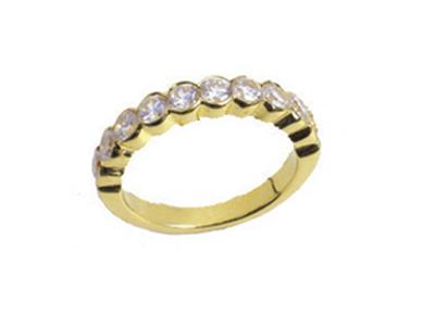 Ringfassung Mit Halb Offener Fassung 1 Reihe, Gelbgold 18k. Ref. 481 - Standard Bild - 2