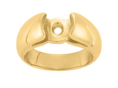 Solitär Für Runden Stein 8 Mm, 18k Gelbgold. Ref. Bg248 - Standard Bild - 2