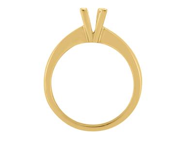 Solitär Mit 4 Krappen Für Einen 5 MM Groen Stein, Gelbgold 18 Karat. Ref. Sv4050
