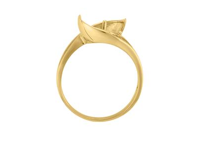 Ring Für Eine Perle Von 9 Bis 10 Mm, 18k Gelbgold. Ref. Bg117