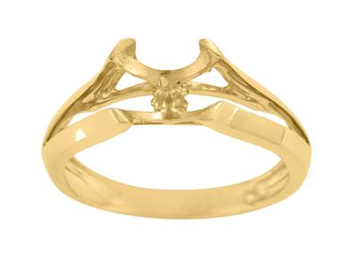 Ring Für Eine Perle Von 8 Bis 9 Mm, 18k Gelbgold. Ref. Bg167 - Standard Bild - 2