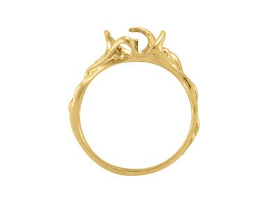 Ring Für Eine 10 MM Groe Perle, 18k Gelbgold. Ref. Bg160