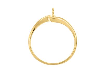 Ring Für Eine Perle Von 7 Bis 9 Mm, 18k Gelbgold. Ref. Bg53