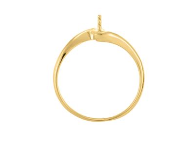 Ring Für Eine Perle Von 7 Bis 9 Mm,18k Gelbgold. Ref. Bg53