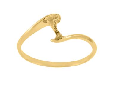Ring Für Eine Perle Von 7 Bis 9 Mm,18k Gelbgold. Ref. Bg53 - Standard Bild - 2