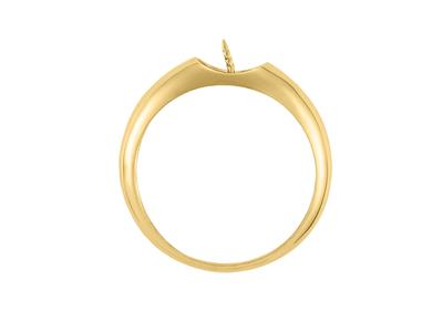 Ring Für Eine Perle Von 7 Bis 9 Mm,18k Gelbgold. Ref. Bg138