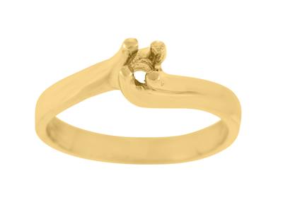 Solitaire Tourbillon 4 Krappen Für 3 MM Stein, 18k Gelbgold. Ref.tr4 - Standard Bild - 2