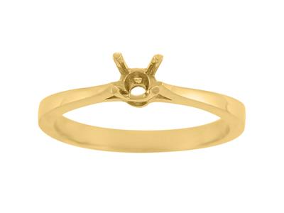 Solitär Mit 4 Krappen Für Einen Stein Von 3,5 Mm, 18 Karat Gelbgold. Ref. Ar40/50 - Standard Bild - 2