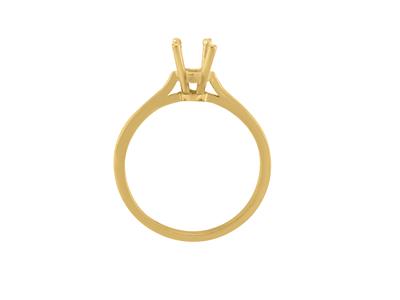 Solitär Mit 4 Krallen Für Einen 4,5mm Groen Stein, Gelbgold 18k. Ref . Ar7090