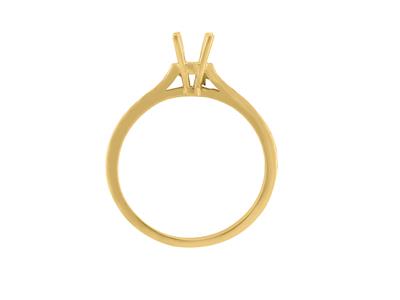 Solitär Mit 4 Krappen Für Zentralstein 4,8 Mm, 18 Karat Gelbgold. Ref.ga4050